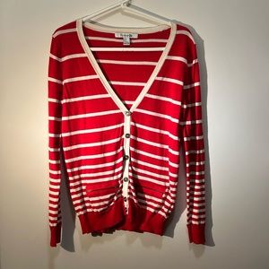 Forever 21 Deep V Button Up Sweater